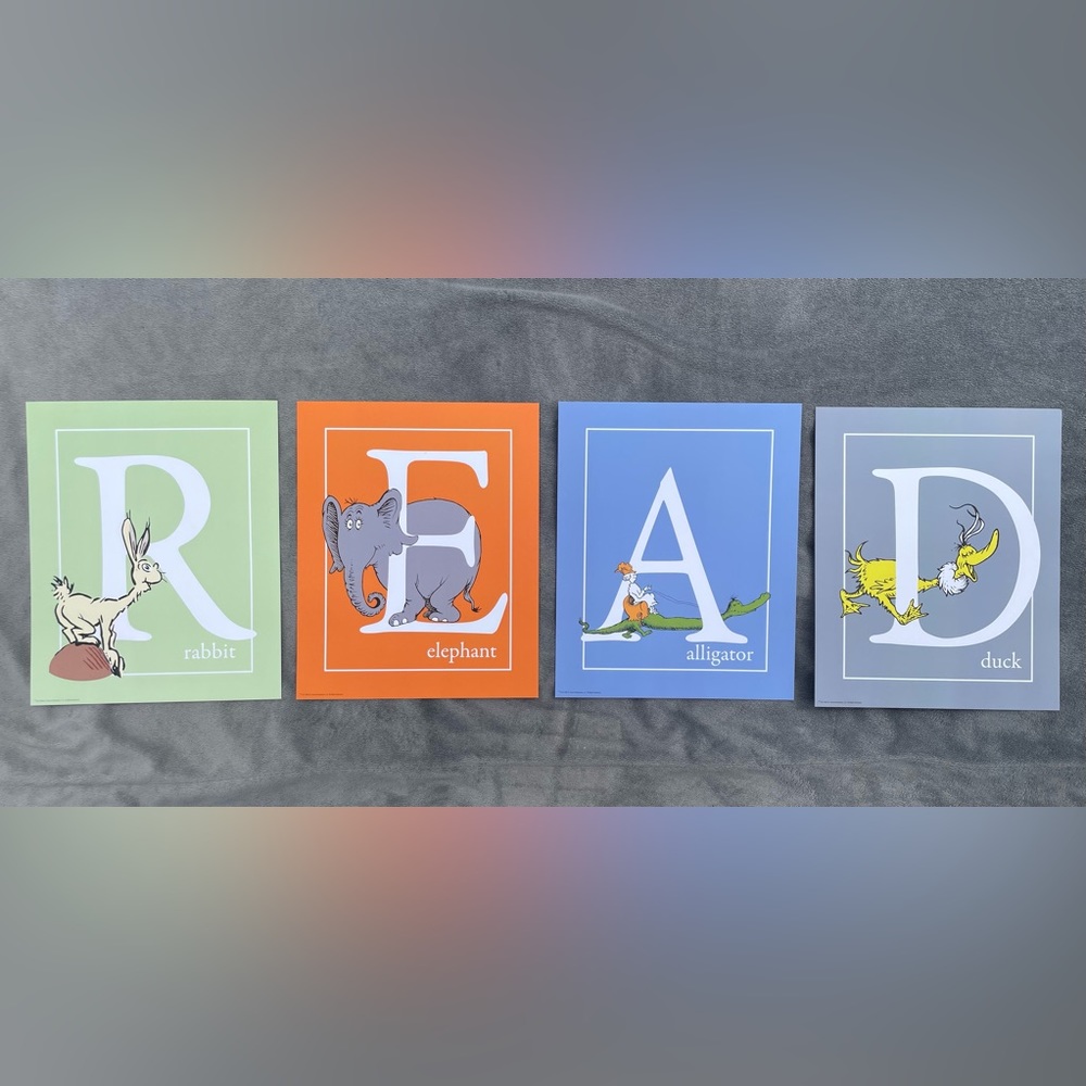 Art of Dr. Seuss Alphabet “READ” prints NWT